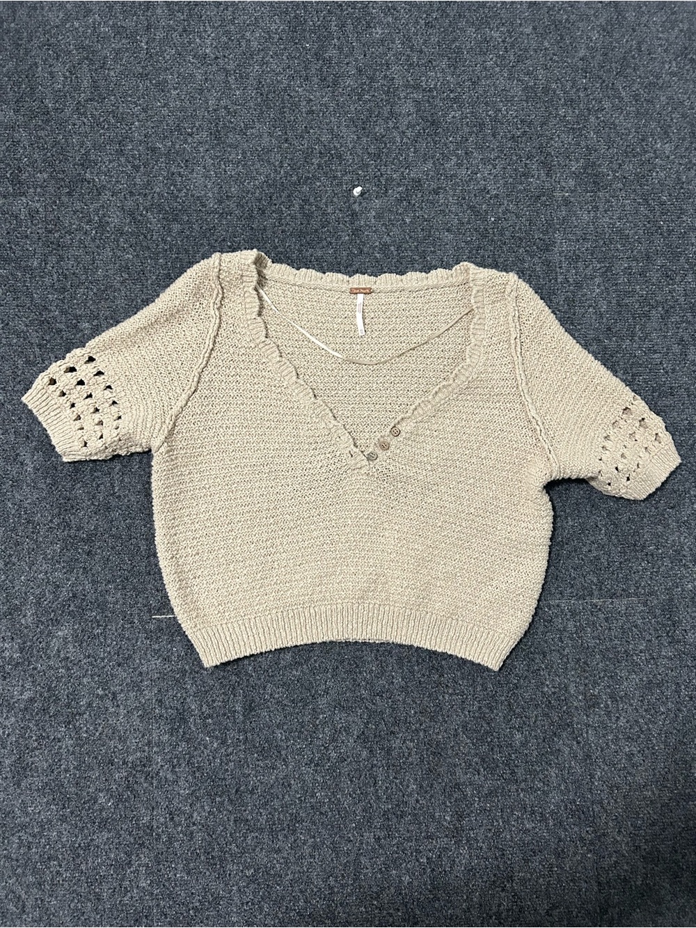 Free People V-Neck Knit Sweater Size XS